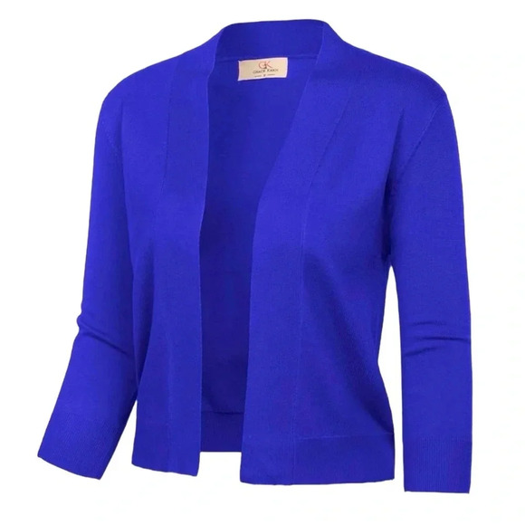 NWT GRACE KARIN Women's 3/4 Sleeve Cardigan Knit Sweaters Open Front Shrug - Picture 1 of 7